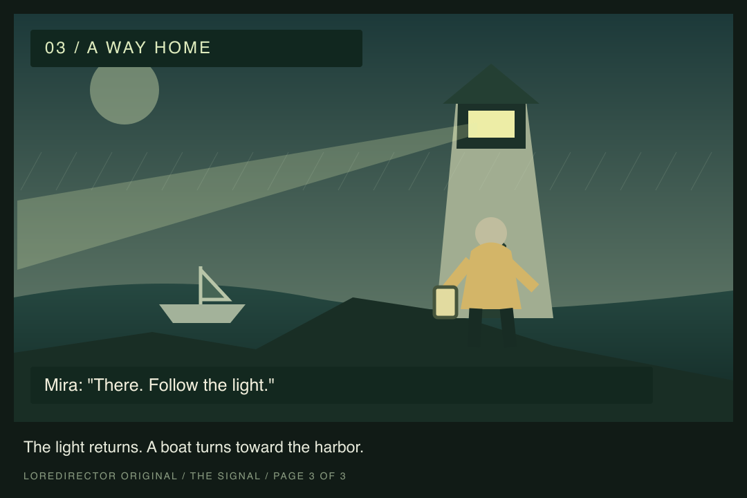 A way home — the harbor light returns